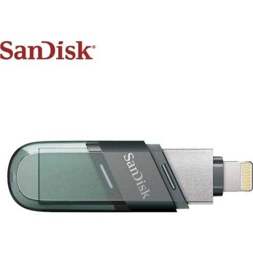 SanDisk USB Flash Drive Lightning USB 3.1 OTG Pendrive 128GB 256GB MFi 2-in-1 iXpand Flip USB Stick Pen Drive For iPhone iPad PC