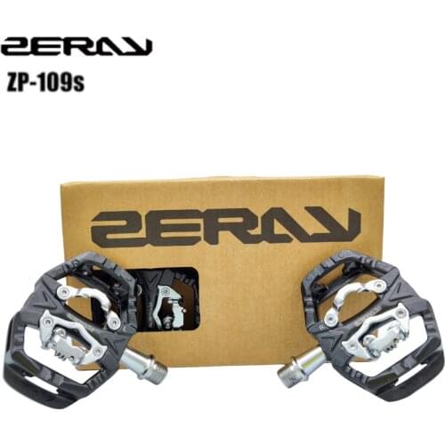 ZERAY Cycling Road Bike MTB Clipless Pedals Self-locking Pedals ZP-109S SPD Compatible Pedals Bike Parts Upgrade of ZP-108S 4.8