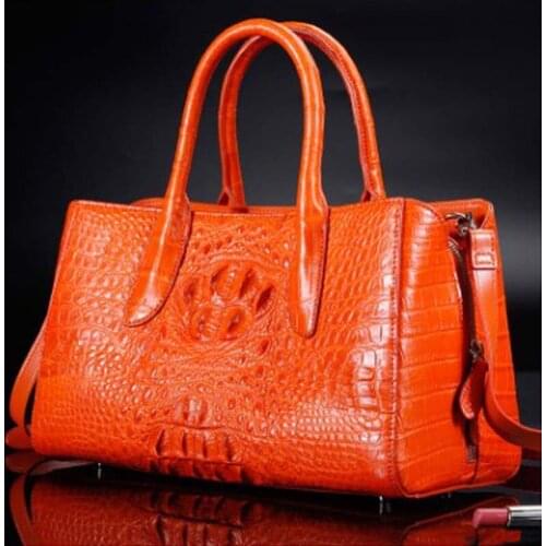 Ourui true crocodile female handbag Genuine crocodile leather Rome package package female women handbag