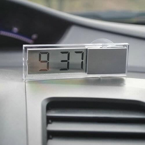 LCD Digital Display Electronic Clock With Sucker LED for All Cars Indoor Outdoor Home Window Meter