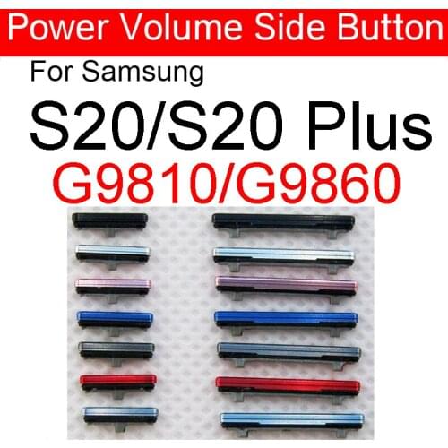 1Set(2pcs) Volume Power On / Off Side Button For Samsung Galaxy S20 G9810 S20 Plus G9860 S20+ Side Key Set Replacement Parts