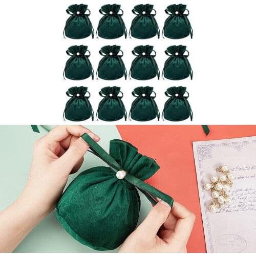12Pack Velvet Bag Jewelry Pouches Wrap Beads Package Gift Bags for Wedding