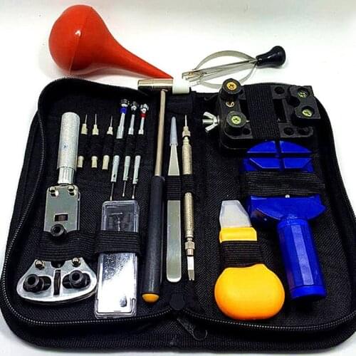 15pcs Watch Repair Tool Kit Set Watch Case Opener Link Spring Bar Remover Screwdriver Tweezer Watchmaker Dedicated Device