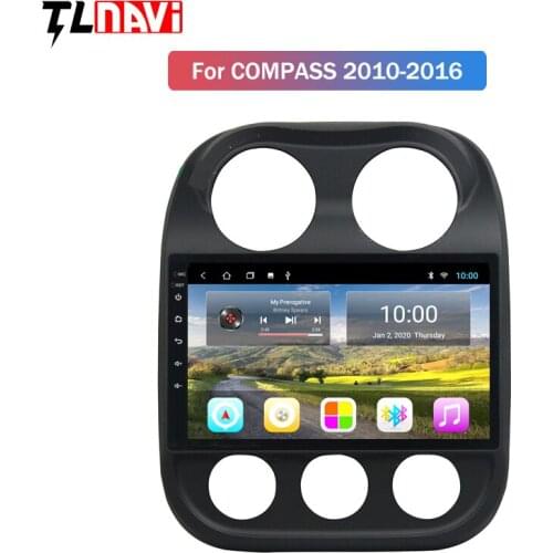 2G RAM 10.1 inch Android 10 for Jeep Compass 2010-2016 Car GPS Navigation Radio Audio Video Multimedia System