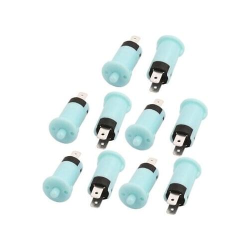 AC250V 1A SPST NO Momentary Plunger Blue Refrigerator Door Light Switch 10Pcs