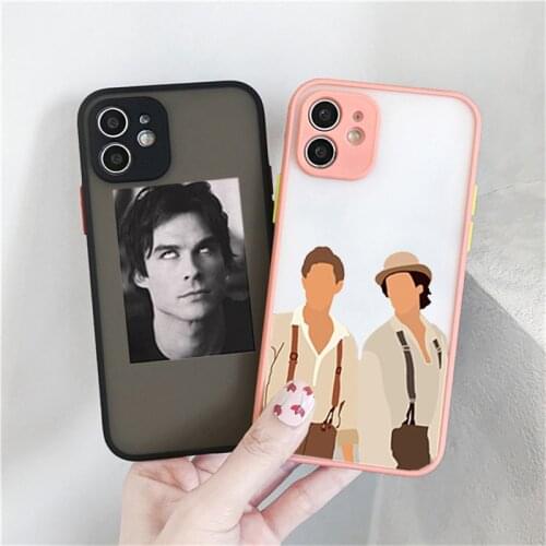 The Vampire Diaries Damon Cover Phone Case for IPhone 7 8 11 12 Pro XS MAX XR X 6s Plus SE2020 Soft Silcone Capa for Iphone 12