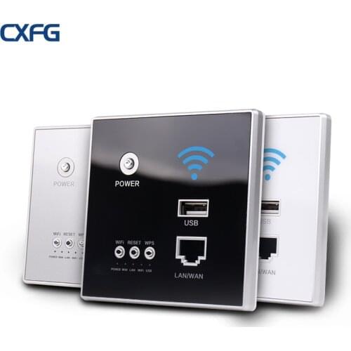 CXFG Smart Wireless WIFI Router 2.4Ghz Router Panel 220V Power Supply AP Relay Signal Amplifier 300Mbps Wall-Mounted WIFI Router