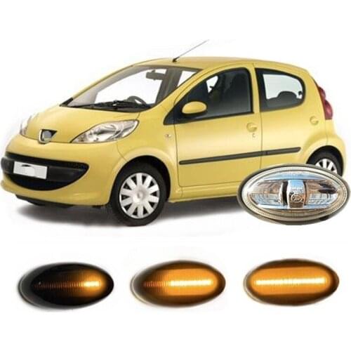 Fit for Peugeot 107 PM PN 2005 2006 2007 2008 2009 2010 2011 2012 2013 2014 Dynamic LED Indicator Side Marker Signal Light