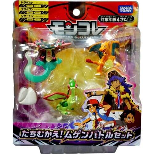Takara Tomy MC Pokemon Action Figure Toys Anime Pocket Monsters Dragapult Charizard Flygon Figures Model Mini Cartoon Dolls Set