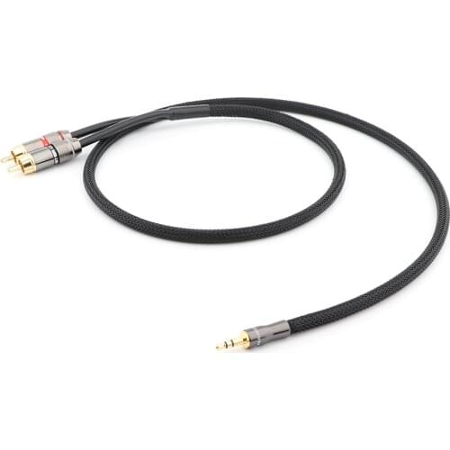 HI-End SQ-88B Stereo Audio Cable 3.5mm Male to 2 RCA Male for Subwoofer TV Speaker AMP