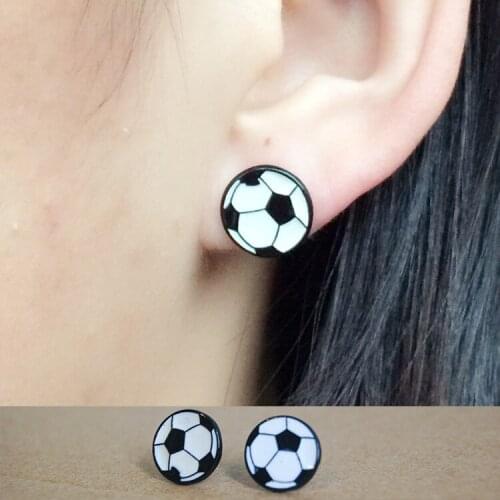 IVYYE Football Model Fashion Anime Cartoon Earring Cute Animal Stud Earrings For Women Girls Kids XMAS New Gift