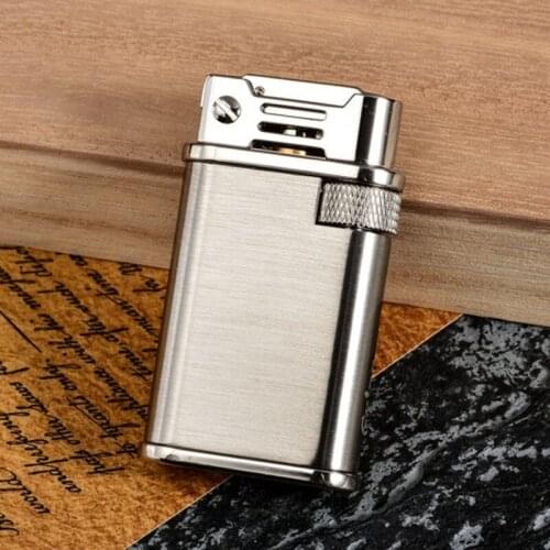 Chief Metal Kerosene Flint Lighter Grinding Wheel Windproof Cigarette Cigar Lighters Smoking Accessories Gift for Men with Box
