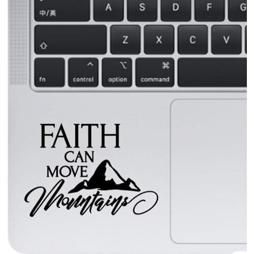 Faith Inspired Quote Trackpad Laptop Sticker for Macbook Decal Pro 16" Air Retina 11 12 13 15 inch Mac Book 14" HP Notebook Skin