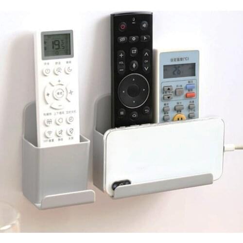 Wall Mounted Organizer Storage Box Air Conditioner Remote Control Stand Phone Holder Hotel Office Home Storage Rack Case L/S Set