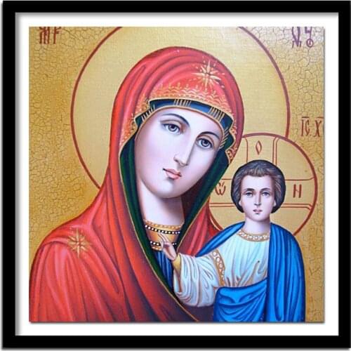 New 5D Diy Diamond Painting Religion Kazan Icon of our Lady Diamond Handicraft Needlework Crafts Embroidery Cross Stitch