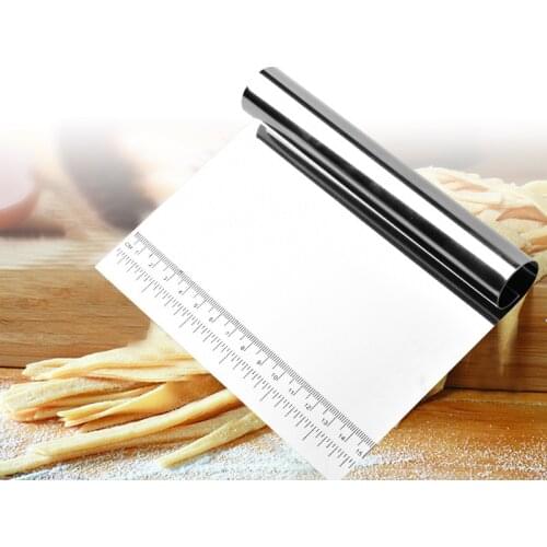 Stainless Steel Pastry Cutters Dough Cutting Knife With Scale Baking Accessories Cake Spatula kitchen Decorating Tools