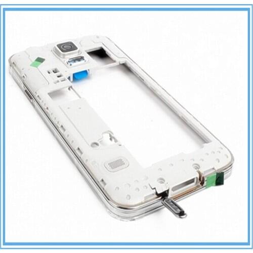 Dual Sim Card Original New Middle Frame Housing For Samsung Galaxy S5 i9600 G900F Replacement Middle Housing Chassis Bezel Frame