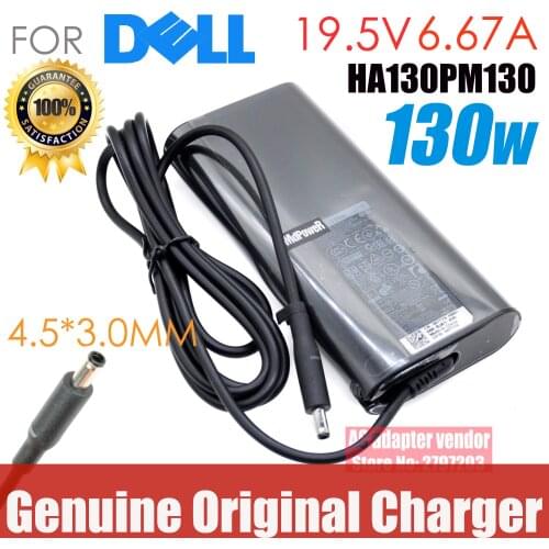 Genuine For Dell 130W 19.5V 6.67A XPS 15 9530 9550 9560 PRECISION M3800 0RN7NW HA130PM130 DA130PM130 06TTY6 laptop AC adapter
