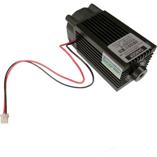 Industrial Focusable High Power 2500mW/2.5W 450nm Blue Laser Module 2.54mm 2 Pins Plug DC12V CNC Engraver Cutter Laser parts