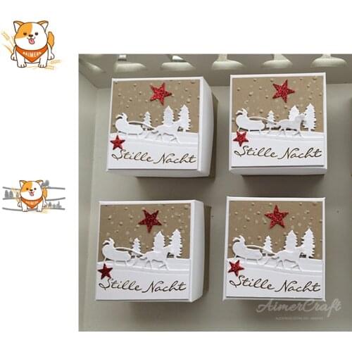 Christmas Santa Claus Forest Metal Cutting Dies Scrapbooking Stencil DIY Embossing Craft Die Cuts Card Making New Dies For 2019