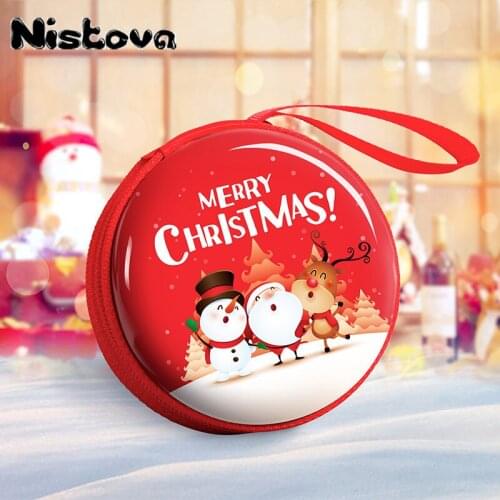 Christmas Coin Purse Decoration Gift Cute Cartoon Creative Childrens Toy Gift Storage Box Coin Bag Santa Claus Snowman Elk