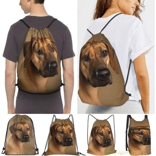 Rhodesian Ridgeback I Women Drawstring Sackpack Gym Bags Men Outdoor Travel Backpacks For Training Fitness Swimming Bag