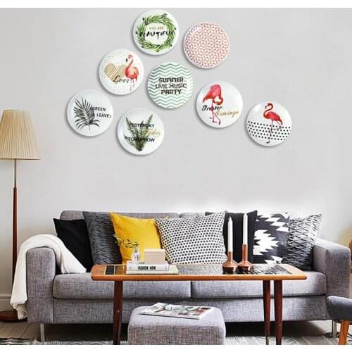 Modern creative ceramic mural hanging plate wall decoration crafts Furnishing Bedroom dining room wall decoration