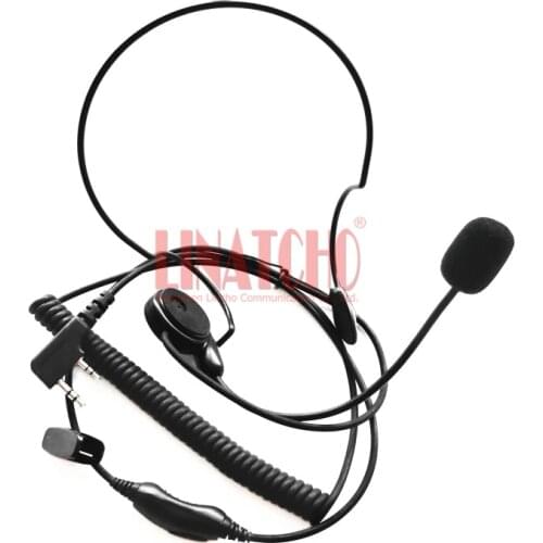 Behind the neck motorcycle use PTT tactical headset 2 pin for baofeng wouxun walkie talkie