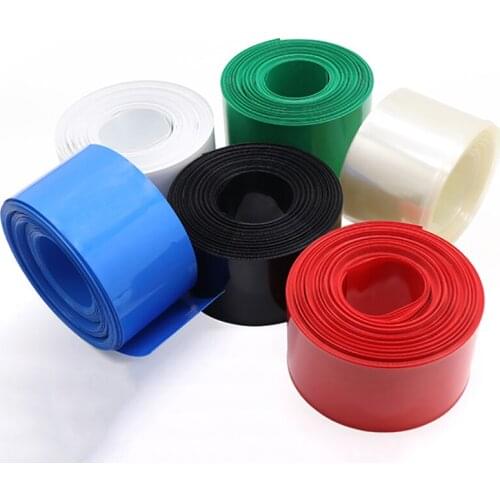 80mm Flat Width PVC Heat Shrink Tube Φ50mm Heat Shrinkable Film Lithium Battery Pack Battery Film