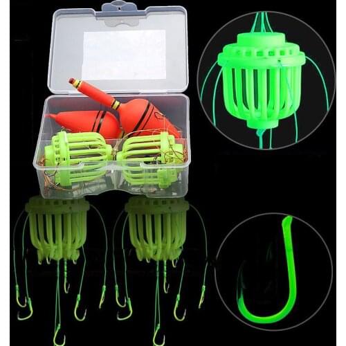 Explosion Hook Fishing Hooks Set Fishing Lure Bait Feeder Cage Trap Basket Holder Fishhook Finshing Tackle Carp Accessories Hook