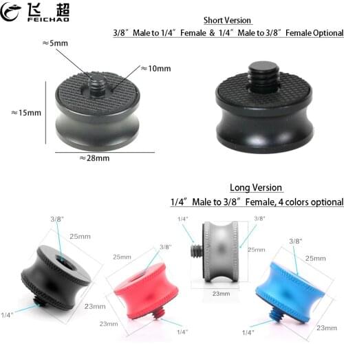 1/4 3/8 Thread Screw Mount Adapter Tripod Plate Flash Light Converter Mic Hotshoe Holder Camera Monopod Photo Studio Accessories