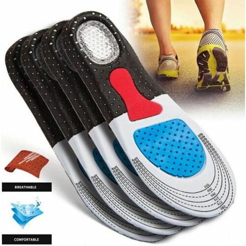 Men Gel Orthotic Sport Running Insoles Insert Shoe Pad Arch Support Heel Cushion 1PAIR