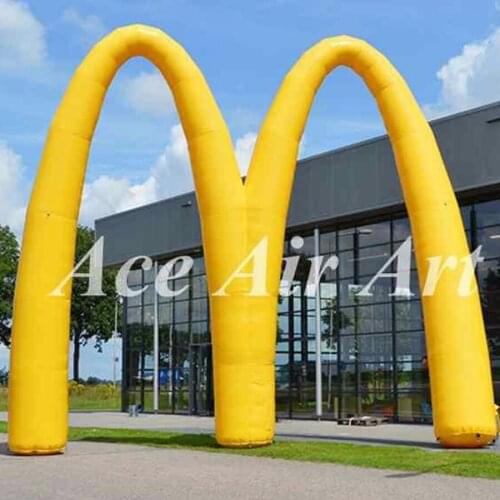 6mW x 5m H new design advertising inflatable event arch display custom letter M shape arhway for opening decoration