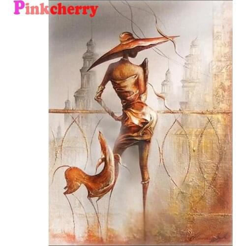 Abstract golden lady diamond painting full square/round cross stitch diamond mosaic diy photo custom embroidery picture