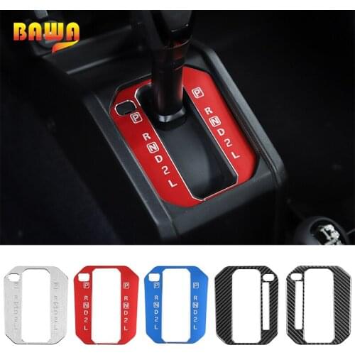 BAWA Interior Console Gear Shift Panel Decoration Frame Cover Trim Stickers Interior Accessories for Suziki Jimny 2019