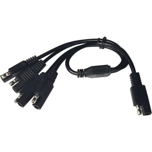 G99F SAE one turn four SAE Head Wires JKM-SAE-028 Solar-packed Charging Cables SAE 5 Way Extension Cable Y Splitter