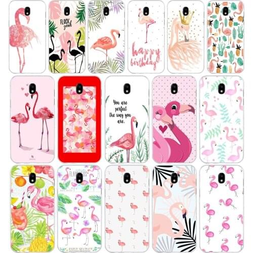 221H Hot Flamingo Phone Cases Summer Soft Silicone Tpu Cover phone Case for Samsung j3 j5 j7 2016 2017 a3 2016 a5 2017 a6 2018