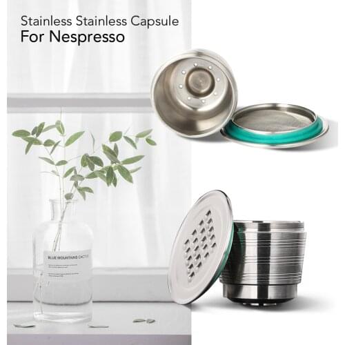 2020 NEW Refillable Upgrade Square Hole Nespresso Stainless Steel Empty Capsules Metal Reusable Coffee Filter Cup Cafe Drippers