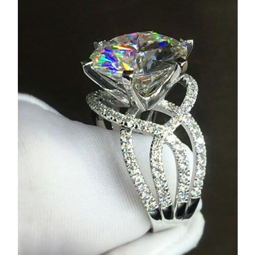 Gorgeous Cubic Zirconia Women Finger Rings Evening Party Noble Ladys Accessories Fancy Birthday Gift Female Fashion Ring