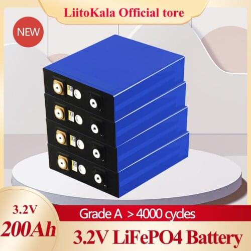 LiitoKala 3.2V 200Ah LiFePO4 lithium battery 3.2v 3C Lithium iron phosphate battery for 4S 12V 24V battery Yacht solar RV