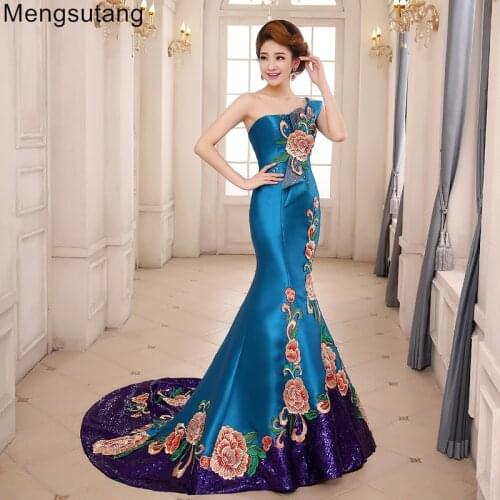 Женские платья со шлейфом Mengsutang China At AliExpress