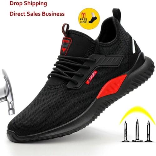 Mens Winter Steel Toe Cap Safety Shoes Men Outdoor Construction Work Boots Indestructible Shoes Puncture-Proof Work Sneakers