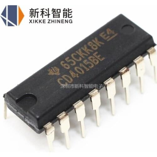 Xinyuan 10PCS/LOT CD4015BE DIP16 CD4015 DIP 4015BE DIP-16 new and original IC