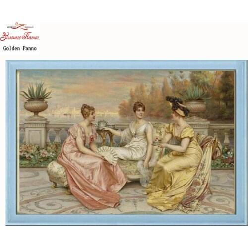 Golden Panno Needlework DIY DMC Cross stitch Sets For Embroidery kits Precise unprinted religion Patterns Counted Cross-stitch07