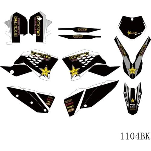 Full Graphics Decals Stickers Motorcycle Background Custom Number Name 3M For KTM SX SXF 125 250 350 450 525 2007 2008 2009 2010