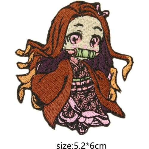 Anime Demon Slayer Iron On Patches For Clothing Applique Ironing Clothing Sewing Supplies Sticker On Clothes T-shirt Jeans