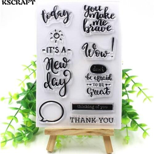 KSCRAFT Thank You Transparent Clear Silicone Stamp/Seal for DIY scrapbooking/photo album Decorative clear stamp sheets 098