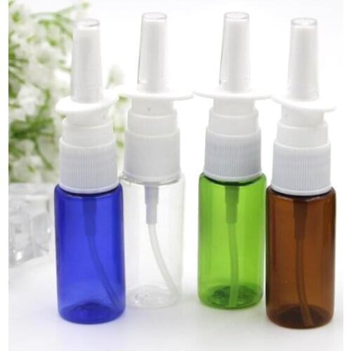 2Pc/Lot 10ml 15ml 20ml 30ml Empty bottle Plastic Nasal Spray Bottles Pump Sprayer Mist Nose Spray Refillable Bottles For Medical