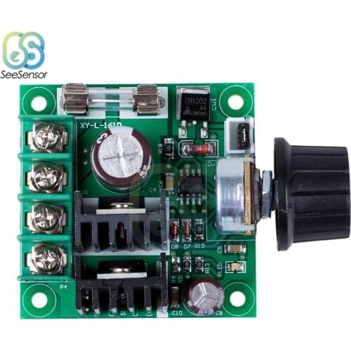 12V-40V 10A Auto PWM DC Motor Speed Controller Regulator Governor with Knob Switch 400W Adjustable Speed Regulator Dimmer Module