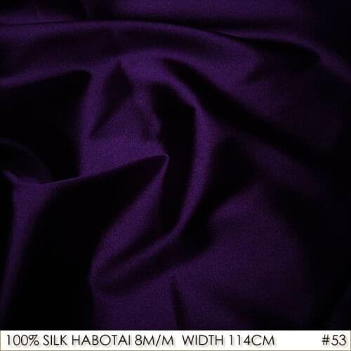 SILK HABOTAI 114cm width 8momme/100%Natural Silk Lining Factory Direct Batik Painting DIY Patchwork Fabric Dark Purple NO53